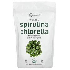 Organic Spirulina Chlorella, 720 Tablets