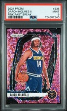 DaRon Holmes II 2024-25 Panini Prizm Prizms Fast Break Pink #235 RC 17/50 PSA 9