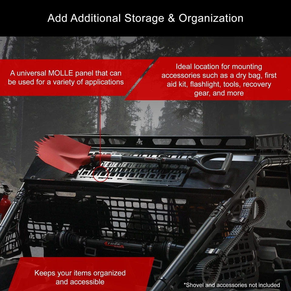 Tusk Universal Aluminum MOLLE Panel Durable Mounting Accessory for UTV Foto 2 de 4