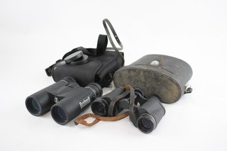 Vintage Binoculars Inc Bushnell 8x42 & Asahi Pentax 8x30 Working x 2 w/ Cases
