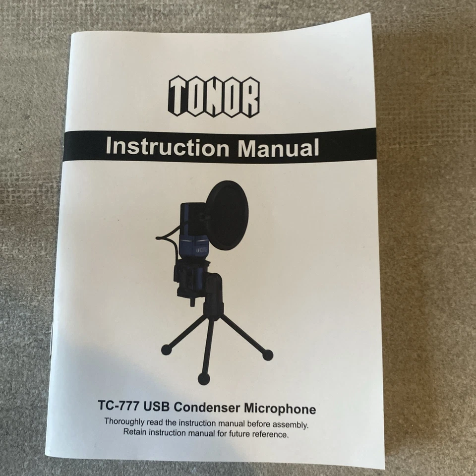 TONOR TC-777 USB Kondensatormikrofon inkl. Stativ und Pop Filter