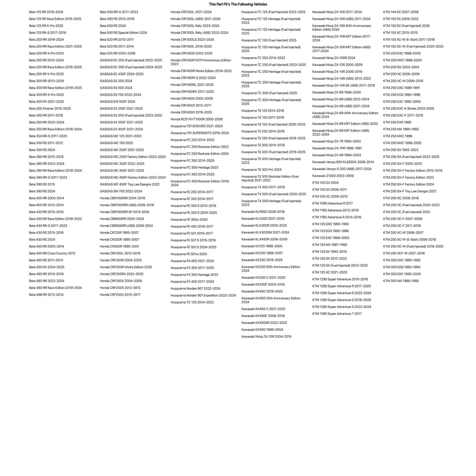 Kit de reparación de pernos ajustadores de cadena con brazo oscilante Tusk para HONDA CRF450RX 2017-2023 Foto 2 de 4