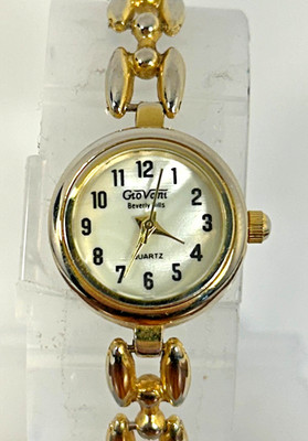 Grovani Beverly Hills Watch Women Gold Tone Dainty Quartz 21mm New Battery
