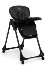Little Folks Black Baby High Chair, Adjustable Height, Removable Tray, Harness