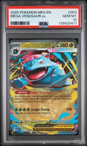 2025 POKEMON MEG EN-MEGA EVOLUTION #003 MEGA VENUSAUR EX PSA 10