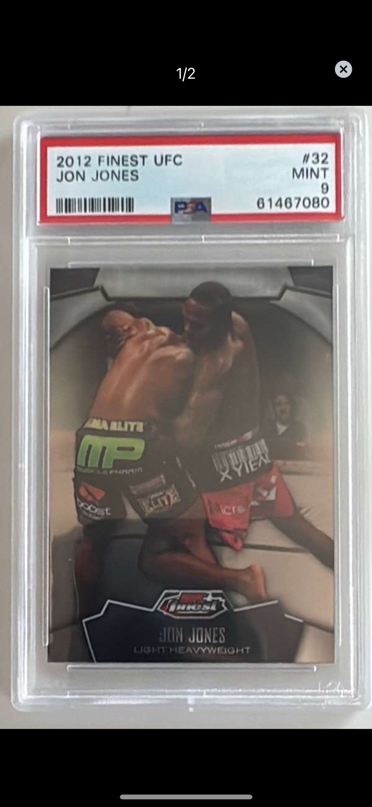 Topps 2012 Finest UFC Jon Jones #32 Base Set PSA Graded Trading Card