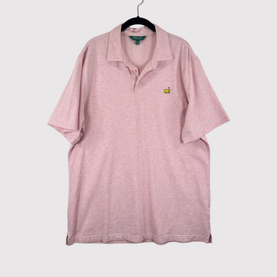 Masters Classics Mens Polo Shirt Pink Short Sleeve Stretch Performance Golf XL