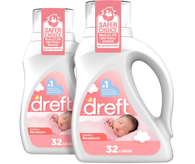 Newborn Baby Liquid Laundry Detergent, Gentle on Sensitive Skin, 2 Pack
Opens in a new window or tab