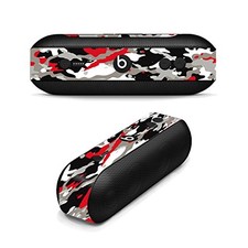 MightySkins Skin Compatible with Beats by Dr. Dre Pill Plus - Red Camo  Protect