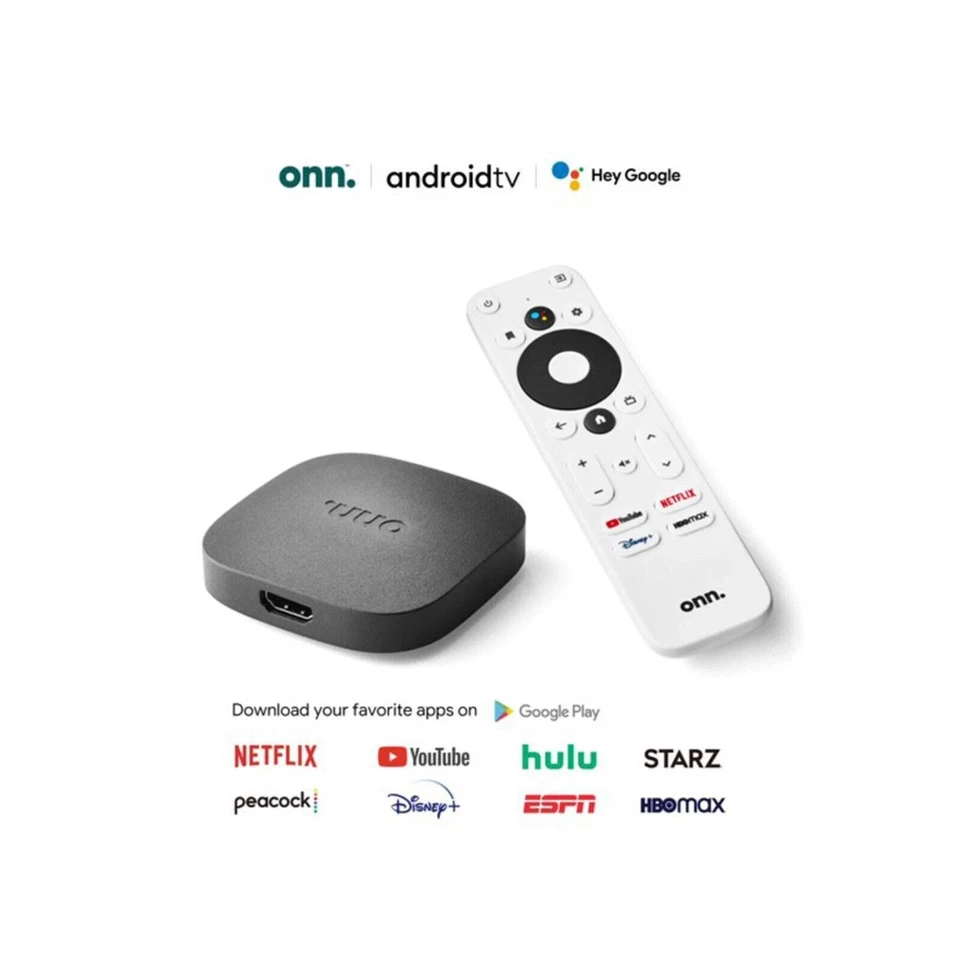 ONN Streaming Box 4K GEN. Streaming Wi-Fi Android TV UHD Google TV Device new - Image 4 of 4