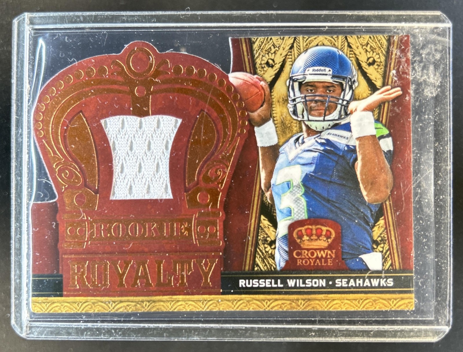 Russell Wilson Panini Crown Royale Rookie Royalty Materials #30 Bronze