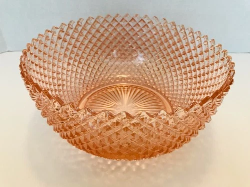Anchor Hocking Pink Miss America Depression Glass Large Vegetable Bowl