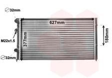 Motorkühler Wasserkühler VAN WEZEL 58002027 für VW POLO LUPO 6X1 6E1 6N2 6V5 6N1