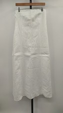 Quince Women 100% European Linen Strapless Maxi Dress White S