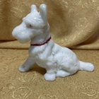 Vintage LE Smith White Milk Glass Scotty Dog Figurine, Keepsake, Collectible
