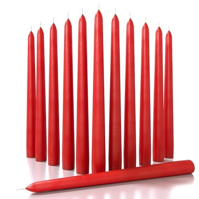 12 Inch Taper Candle 12 Pack Unscented Handdipped Tapered Candles Long Burning F