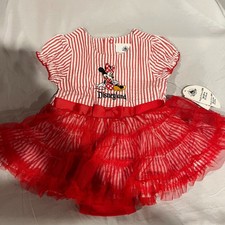 Size 12M Disneyland Minnie Mouse Red Tutu Ruffle Dress Baby 12 months NEW NWT