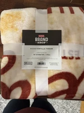 HEB Bakery Flour Tortilla Throw Blanket  70" Round H-E-B Brand Shop Texas NWT