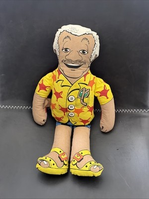 Vintage Shindana Redd Foxx Plush Doll 17'' Two Sided Does Not Have Pull String