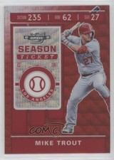 2020 Panini Chronicles Contenders Optic Ruby Wave Prizm 91/199 Mike Trout #9 o7m