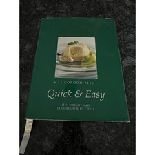 VTG Le Cordon Bleu Quick & Easy Cookbook Recipes by Jeni Wright Hardcover 2004