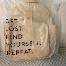 NEW B IS Travel Backpack Cream 22L Carry On Laptop Bag Fast Shipping