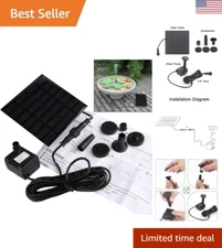 Solar Water Fountain Pump for Bird Bath - Solar Powered Bubbler Garden Pool F...