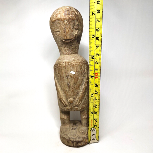 Vintage Baule Kaolin Wood Sculpture Fetish Primitive African Wooden Tribal Art - Picture 7 of 11