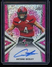 2019 Leaf Flash Pink Antoine Wesley Auto 10/15 Texas Tech Red Raiders #BA-AW1