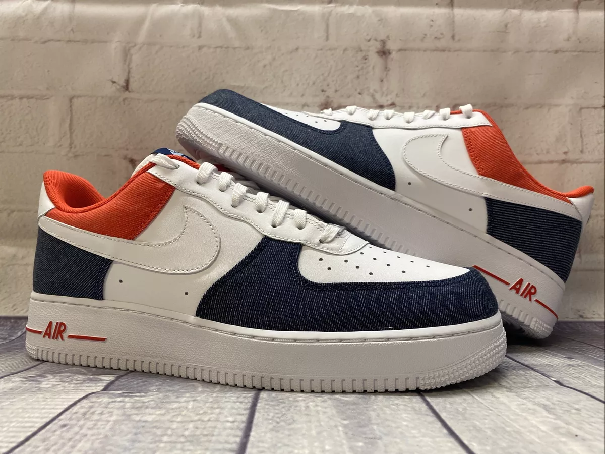 Consulado Nota Bisagra Nike Air Force 1 '07 LX 'USA Denim' Red White Blue Shoes DJ5174-100 Men's  Size 6 | eBay