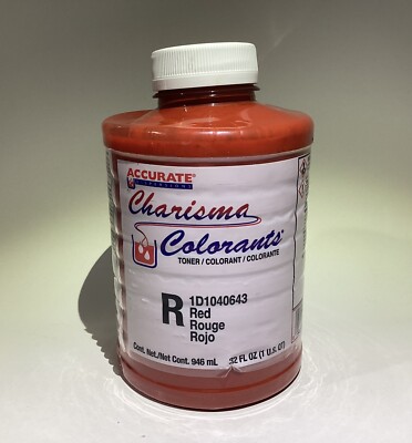 Accurate CHARISMA 1D1040643 Colorant Toner  ~ Red ~ 32 fl oz  New