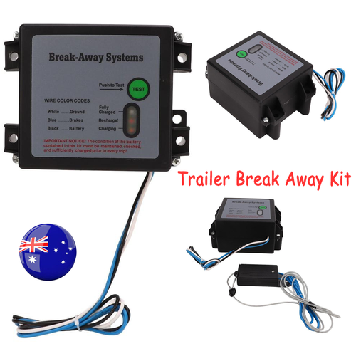 Trailer Brakes Breakaway Kit 12V LED Test Break Away System for Vehicle ...