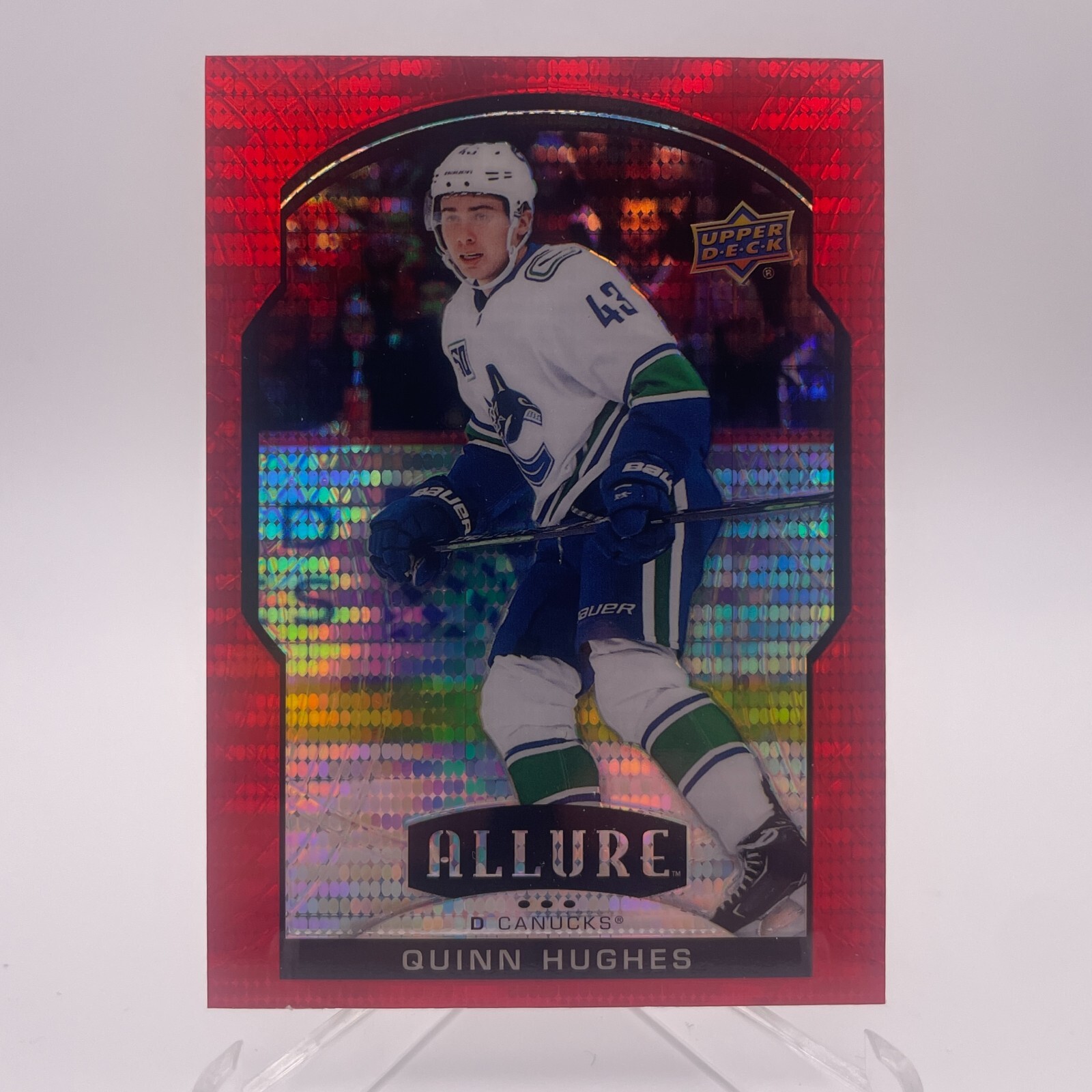 2020-21 Upper Deck Allure Quinn Hughes Red Rainbow #43