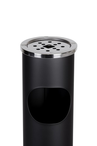 Cenicero cubo de basura negro 56 cm - Imagen 9 de 10