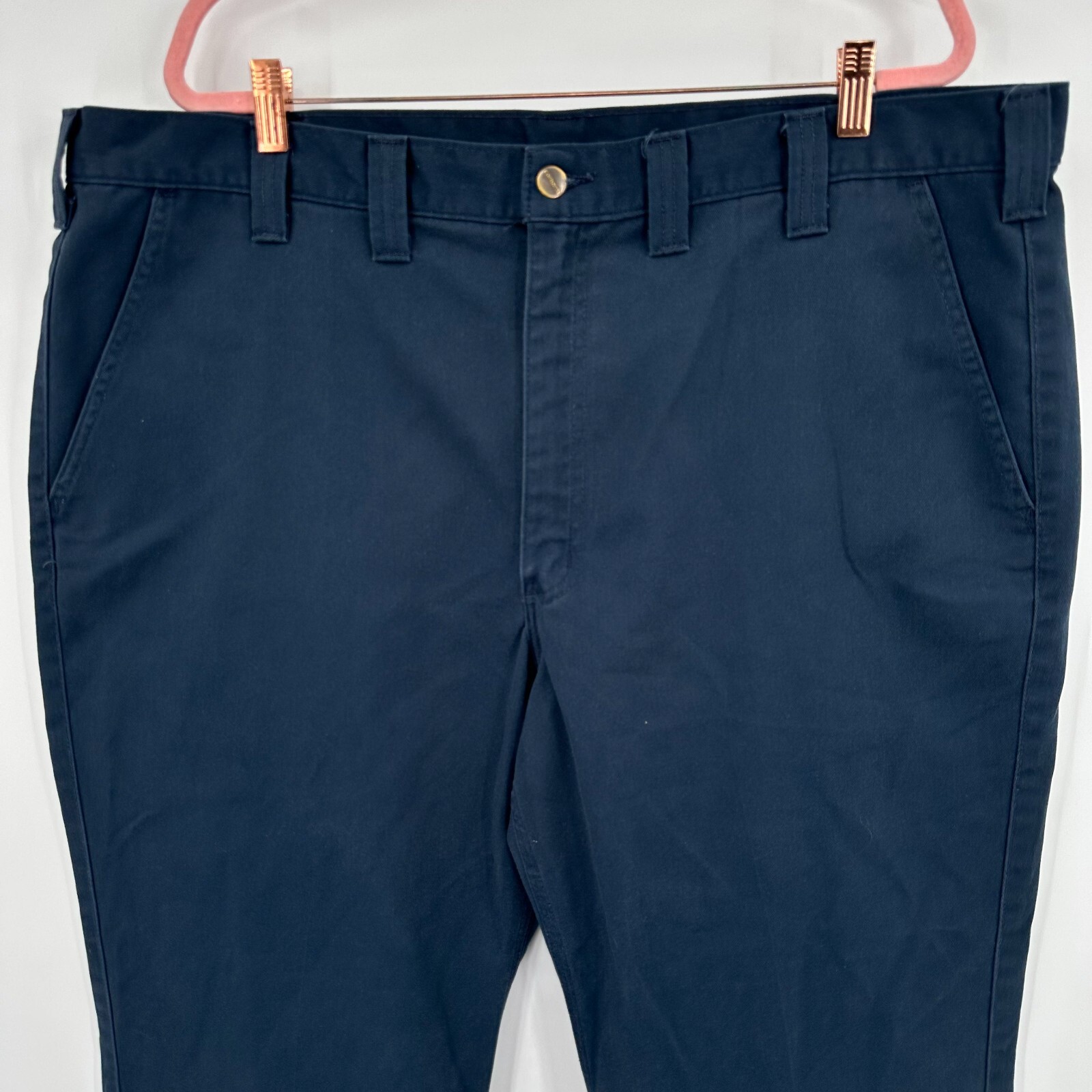 Carhartt Crop Pants Men's 44x30 Blue Solid Relaxed Fit High Rise Slash Pockets thumbnail 5