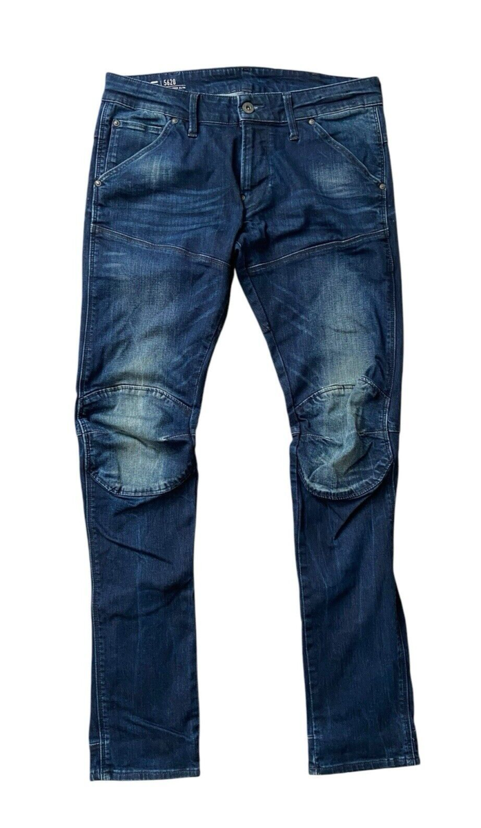 G-Star Raw 5620 3D Super Slim Mens Jean Size 31x31 Blue Low G-Star Raw 5620 3D Super Slim Mens Jean Size 31x31 Blue Low