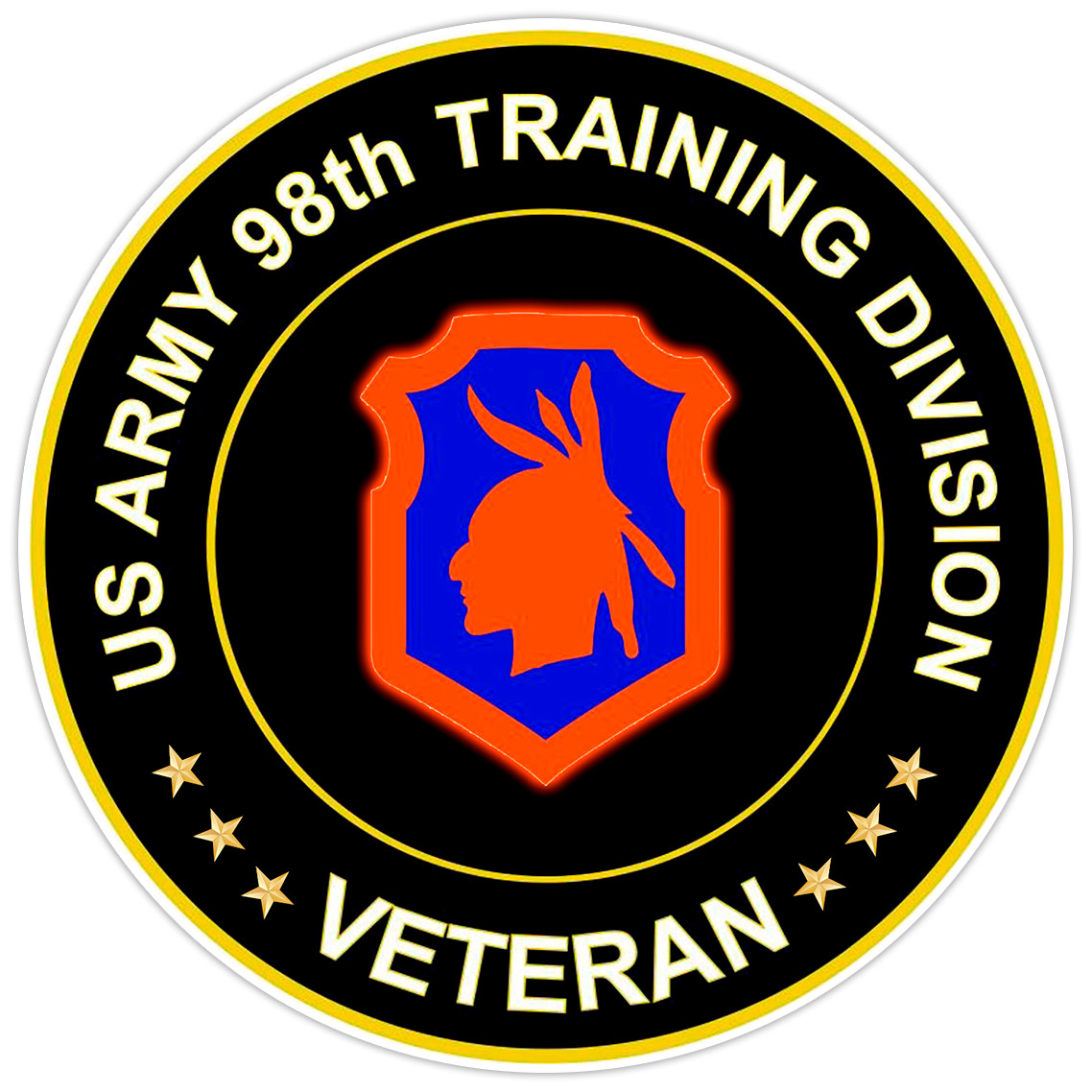 US Army 98th Training Division Veteran Bumper Sticker Military Vinyl Decal 5"