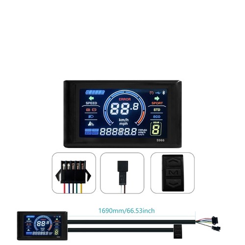 E-bike 24V-72V S966 Colour Display Power Speed Meter Control Panel with NFC US - Picture 10 of 14