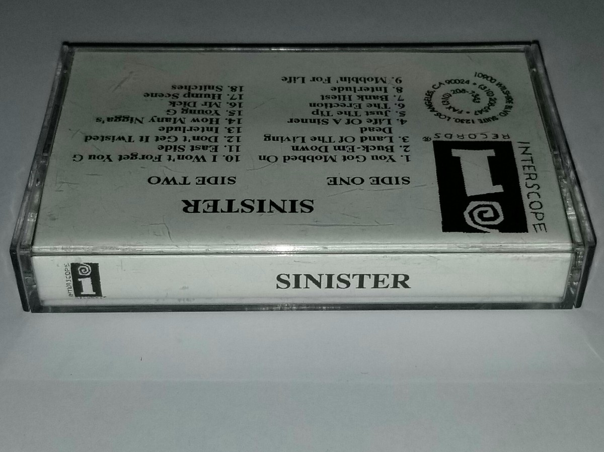 SINISTER MOBBIN 4 LIFE TAPE 1994 INTERSCOPE RECORDS RAP CASSETTE G