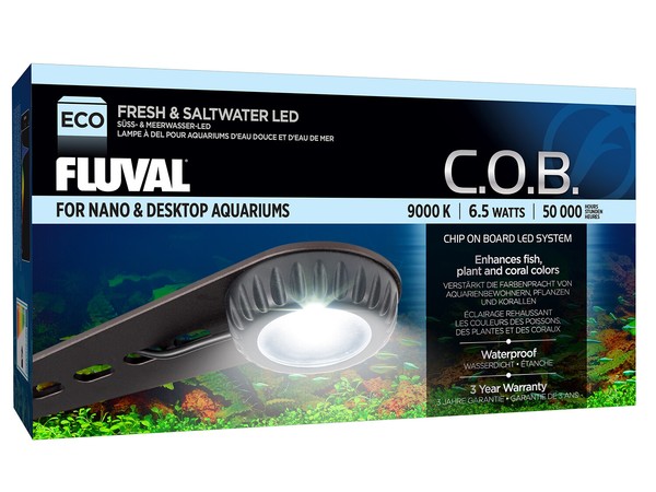 Fluval Cob Led 2.0 Nano Led 6,5 Watt / Aquarium Beleuchtung 90° Schwenkbar-image