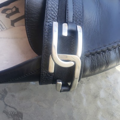 John Galliano Paris JG logo black leather Slip On Mules shoes 11.5 s-l400.jpg main image 4