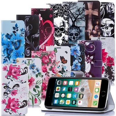 NUMERVA Funda de móvil para Samsung Galaxy iPhone con motivo Flip Cover estuche