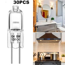 30Pcs 5Watt 12 Volt T3 Bi-Pin G4 Base Clear Light Bulbs 12V Lamp Landscape Light