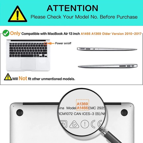 Tech21 MacBook Air 13-inch Case A1466/A1369 (2010-2017) Hard-shell Laptop Cover - 第 2/12 張圖片