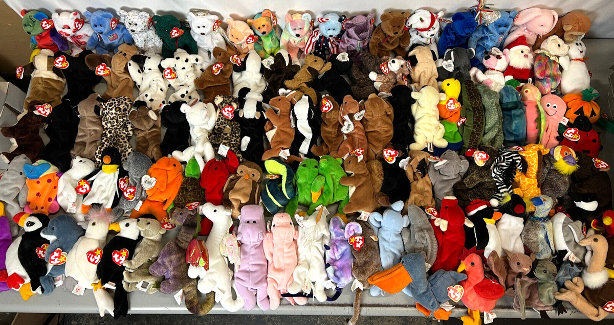 LOT of 105 *CANADIAN TUSH TAGS* TY BEANIE BABIES (RARE COLLECTION