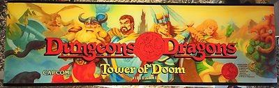 Dungeons and Dragons Tower of Doom Arcade Marquee 27''x8''