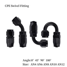 AN4/AN6/AN8/AN10/AN12 Swivel Hose End Fitting Adapter For Oil/Fuel/Gas Hose Line
