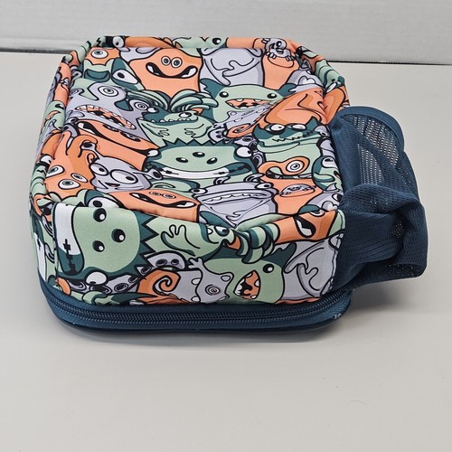 Kids Insulated Lunch Bag Fit And Fresh Monsters Aliens 9.5x7.5 Handle School - Picture 5 of 23