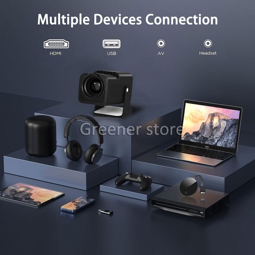 Smart Bluetooth Vidéo Projecteur 1080p Android 11 HDMI 4K Maison Bureau Théâtre - Photo 8/12