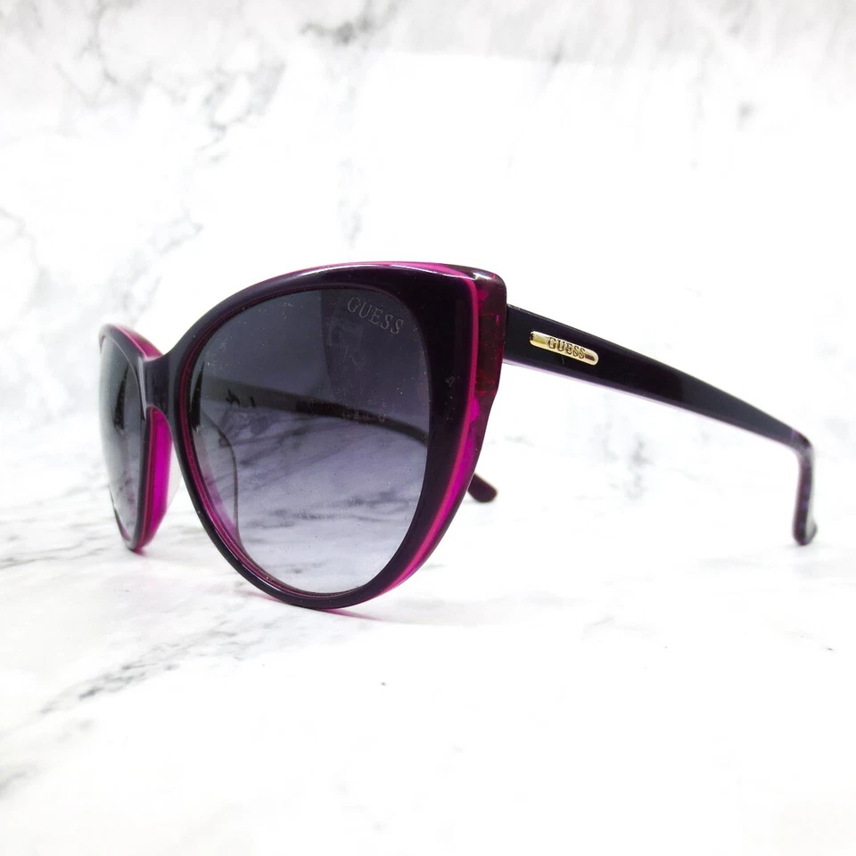 Gafas de sol Guess marco 1015 para mujer de plástico púrpura ojo de gato borde completo 57-16 135 Foto 2 de 4